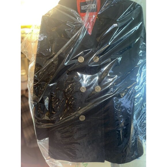 Vintage Lands End Navy Wool Peacoat 10 Naval Anchor Preppy Nautical Rare Coat - Picture 4 of 5